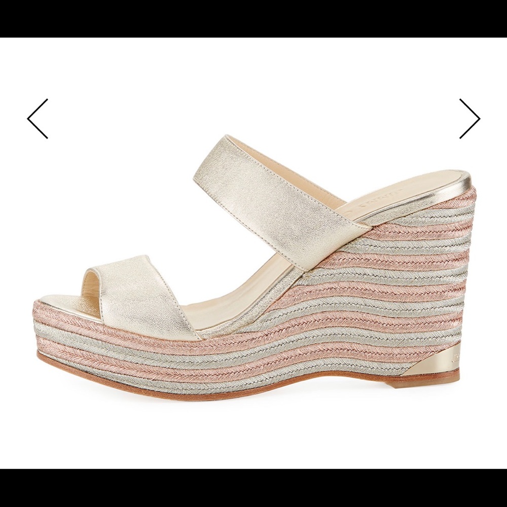 Jimmy Choo Metallic Parker Wedge Sandal